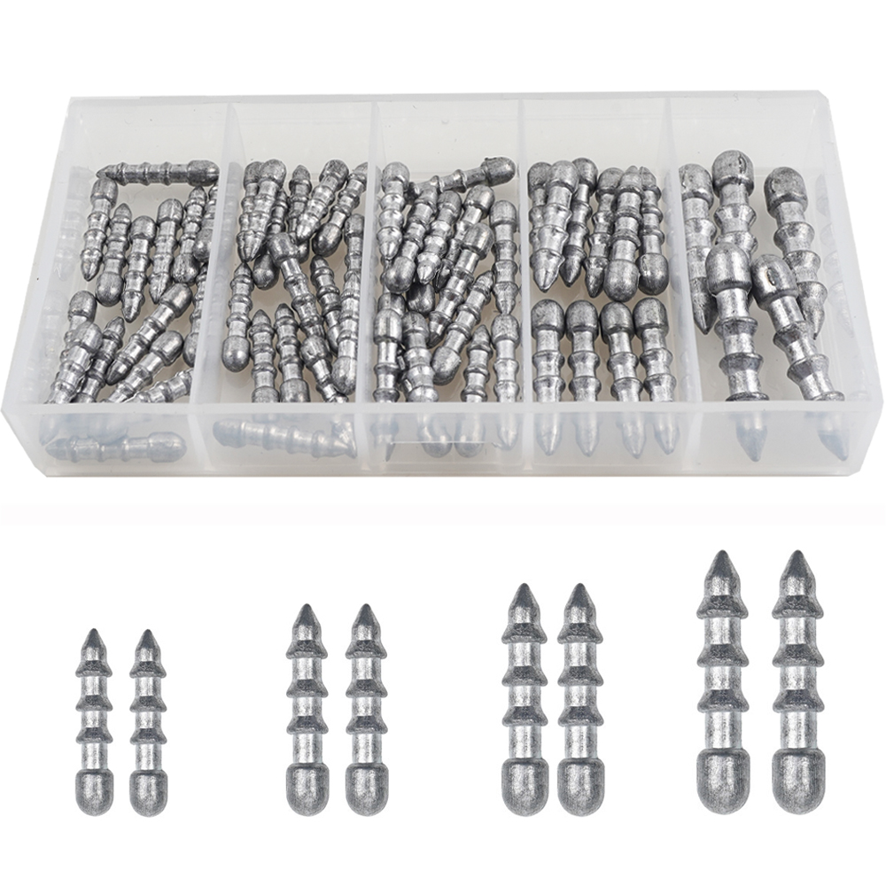 Fishing Lure Accessories - 60 pz pesi per unghie Worm
