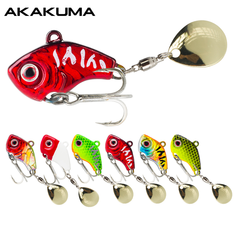 Fishing Lure Crankbait - Set di 6 Esche Metalliche Rotanti