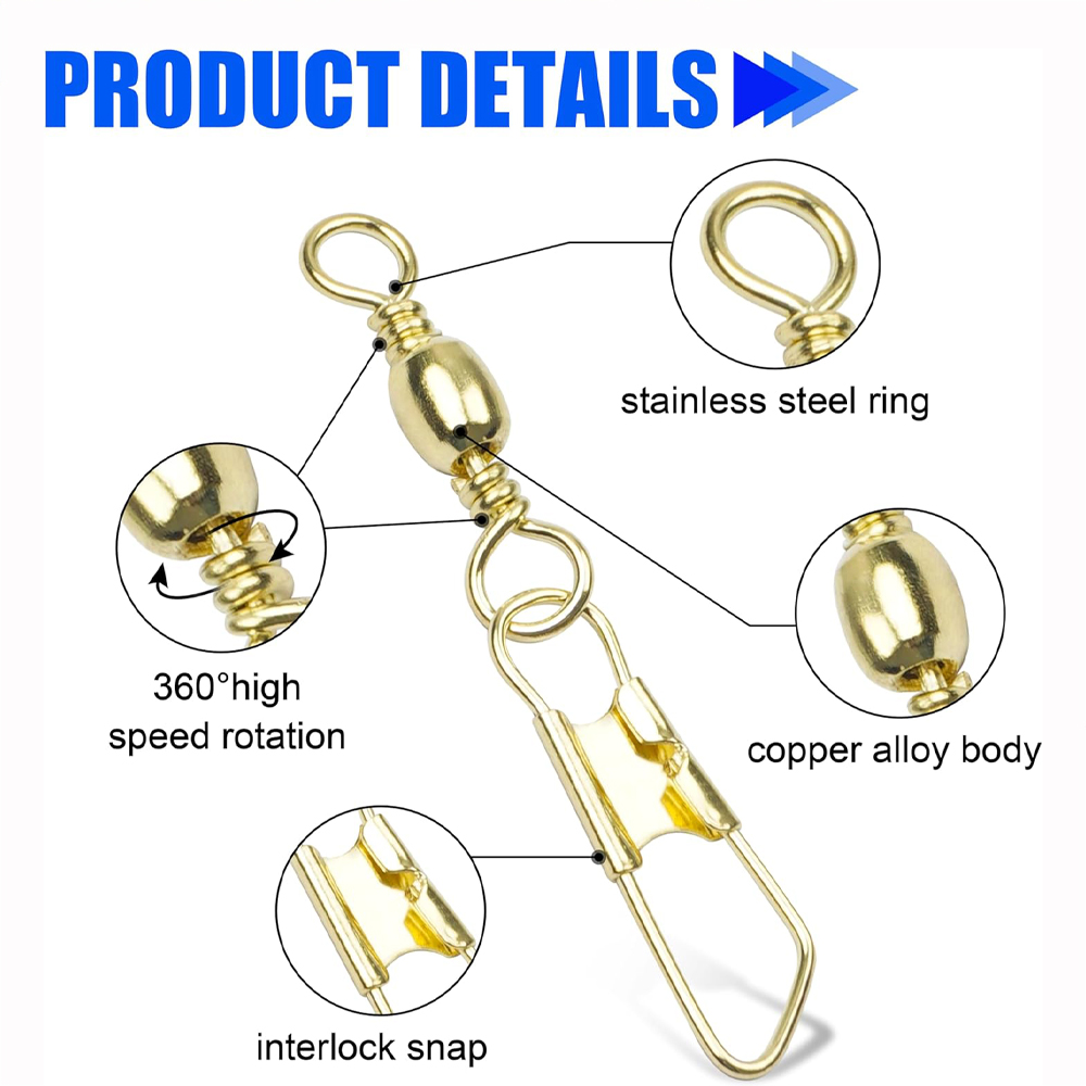 50 pezzi barile da pesca in or - Fishing Lure Accessories recensione e prezzo