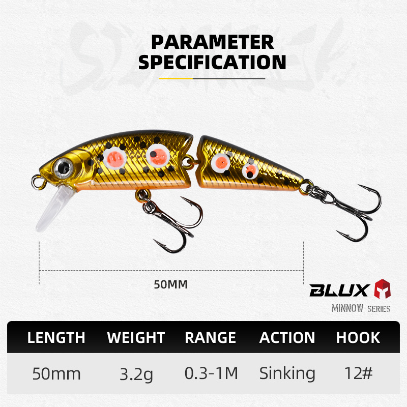 BLUX DR. Minnow Joint 50S Swim - Fishing Lure Popper recensione e prezzo