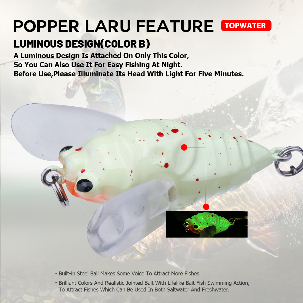 Agoie 6.5g 5cm Topwater Popper - Fishing Lure Popper recensione e prezzo