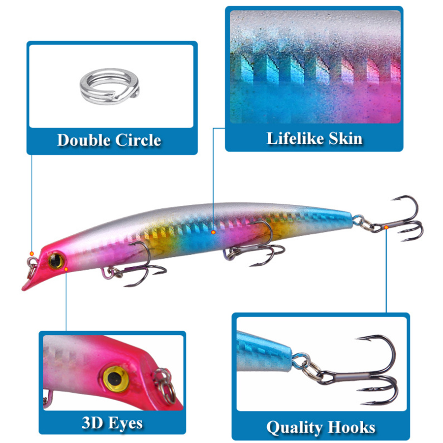 6 pz Crankbaits Esche Da Pesca - Fishing Lure Popper recensione e prezzo