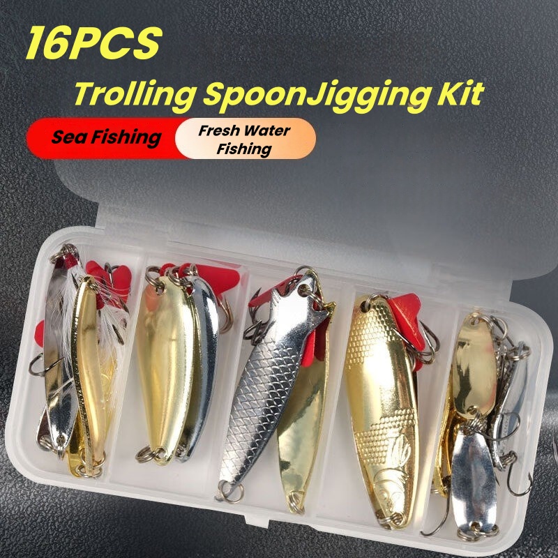 Kit di esche da pesca 16 pezzi - Fishing Lure Spoon recensione e prezzo